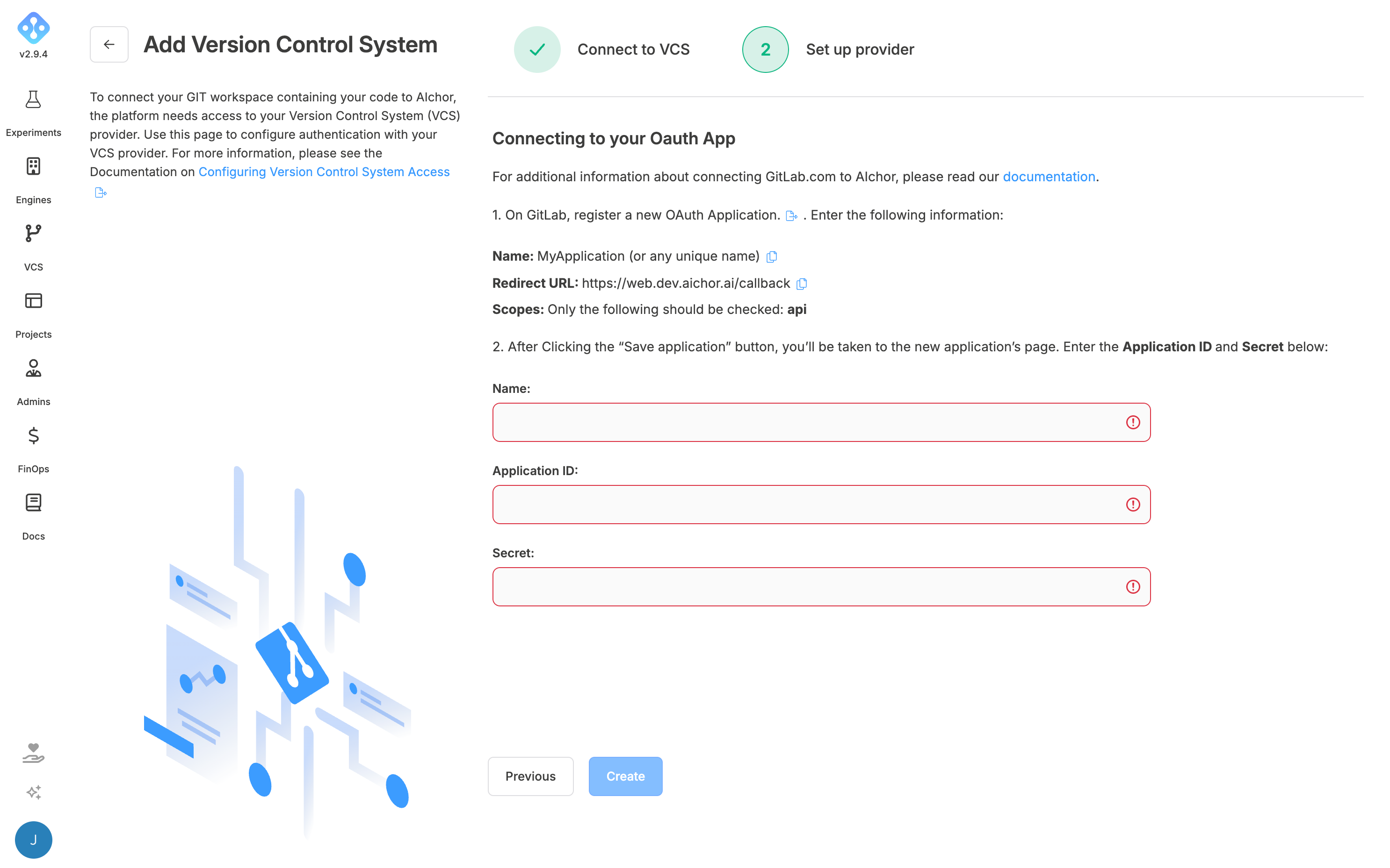 GitLab VCS setup