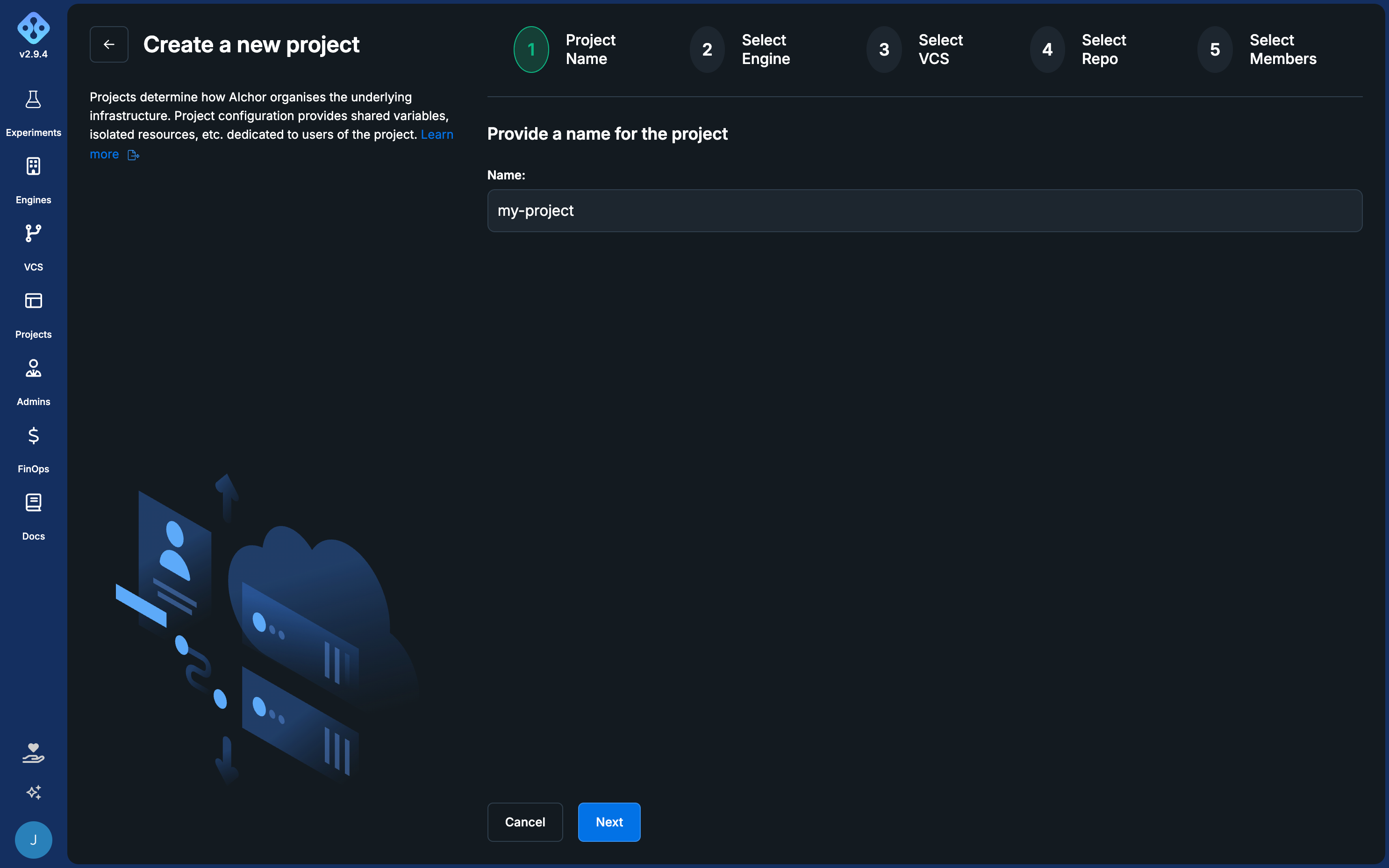 Project name and engine
