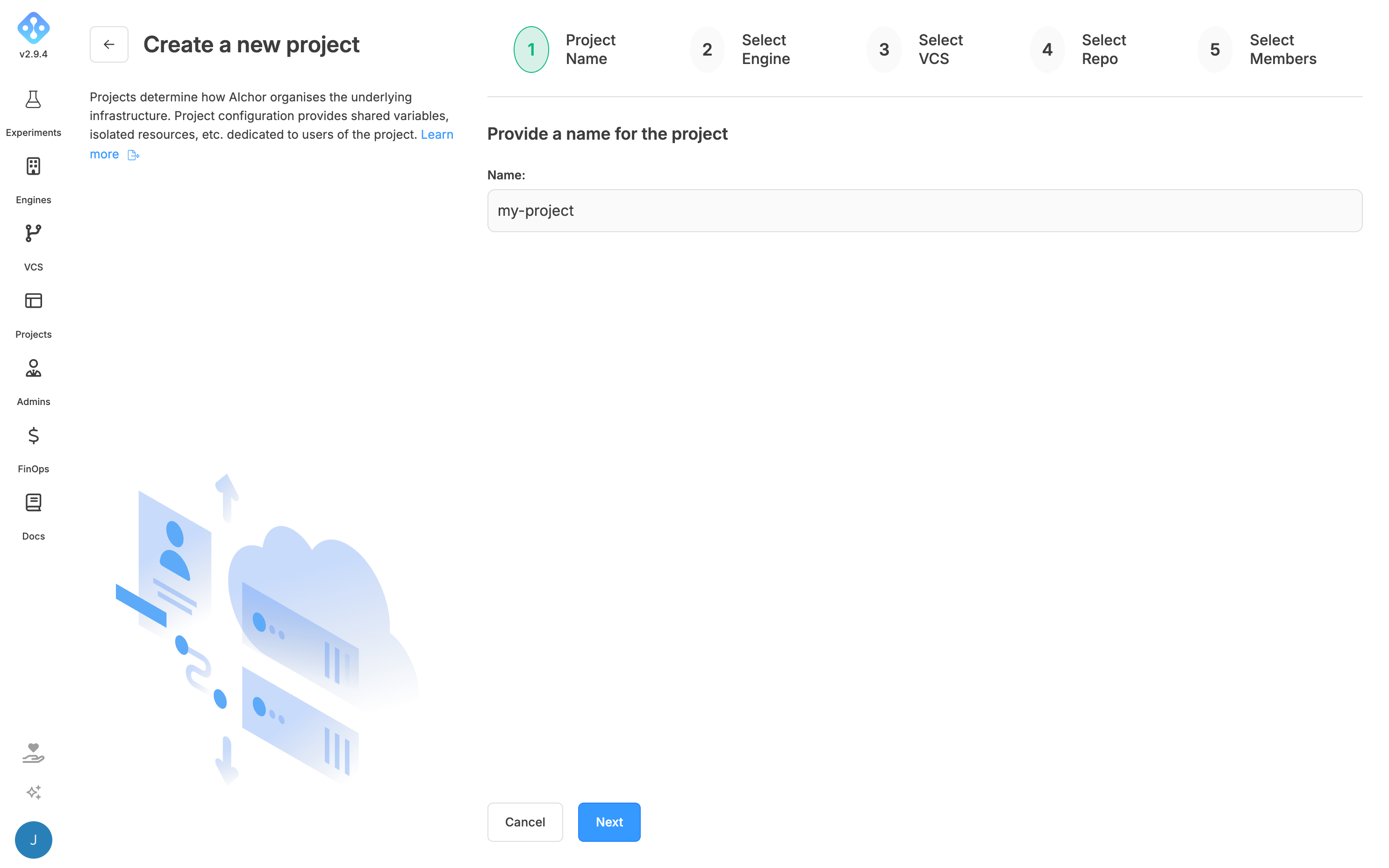 Project name and engine